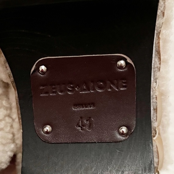 Ancient Greek Sandals x Zeus + Dione Shearling Clogs - Picture 12 of 13